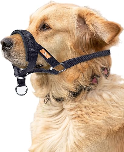Collar de cabeza de perro con tela suave, arnés para la cabeza para evitar tirones del perro, correa para la cabeza para perros pequeños, medianos y