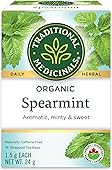 Traditional Medicinals - Organic Spearmint Herbal Tea (Pack of 1) - Refreshing and Minty - 16 Tea Bags Total