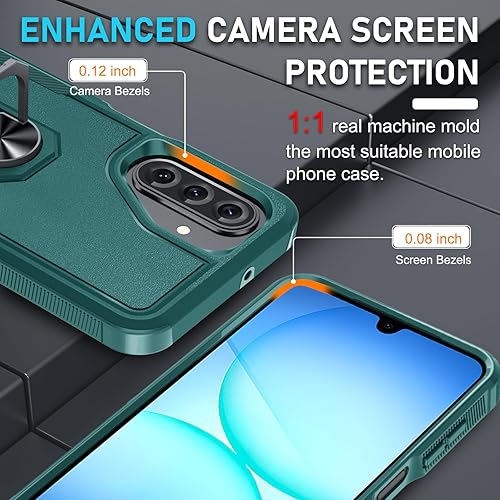 Miniatura 215 de Janmitta Funda compatible con Samsung Galaxy A14 5G con protector de pantalla + protector de lente de cámara, funda resistente de cuerpo completo