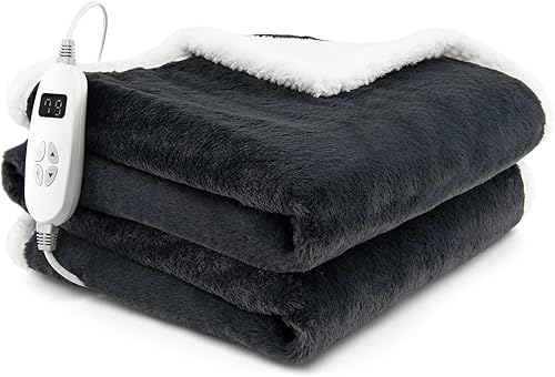 Miniatura 10 de Giantex Manta térmica de 60 x 50 pulgadas manta de calentamiento con 10 niveles de calefacción temporizador de 9 horas apagado automático protección