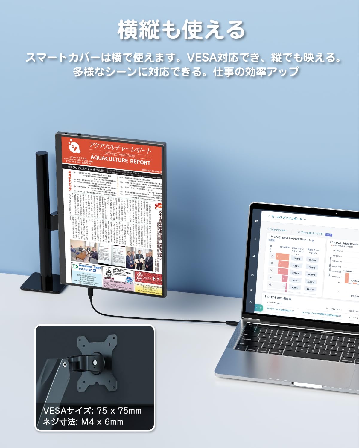 Amazon.co.jp: Yodoit モバイルモニター 10.5インチ 高輝度 1280P