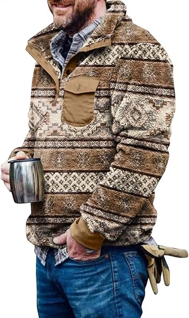 mens aztec pullover