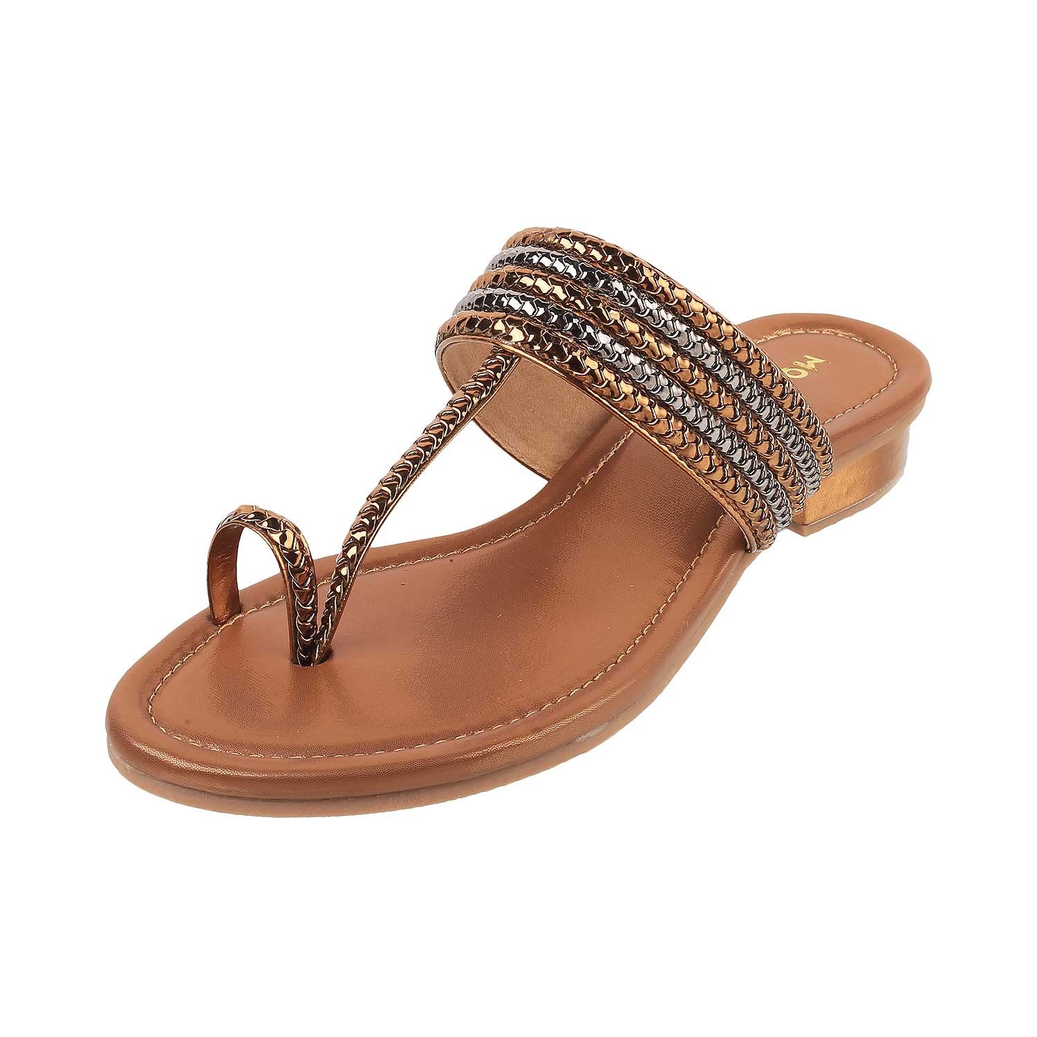 Mochi Womens Synthetic Antic Gold Slip Ons Sandal (Size (3 Uk (36 Eu)) (B095CLL89M) Amazon Price History, Amazon Price Tracker