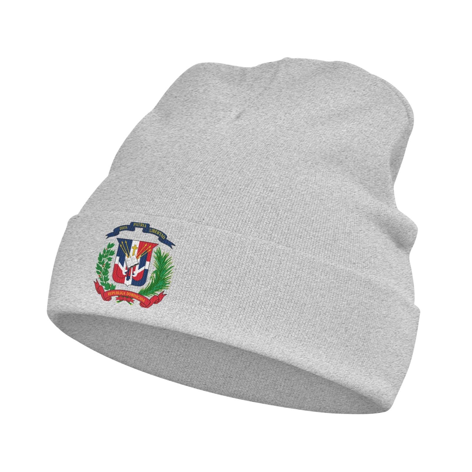 National Emblem of Dominican Baby Beanies Cap Children's Winter Knitted Hat Toddler Warm Infant Knit Hats Gray