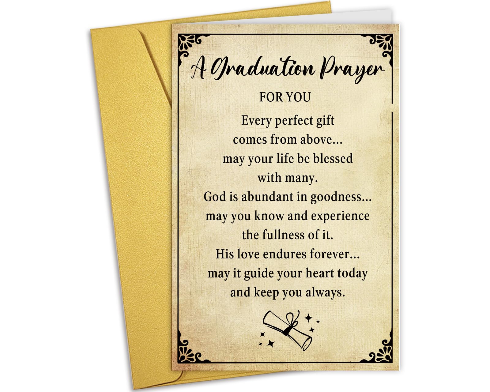 Nchigedy Religious Graduation Card for Him Her, Congratulation Grad Cards for Men Women, A Graduation Prayer for You