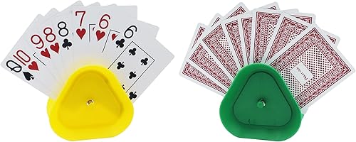 Miniatura 2 de Yuanhe Bandeja para cartas de juego, soporte para póquer manos libres, 4 colores, juego de 16