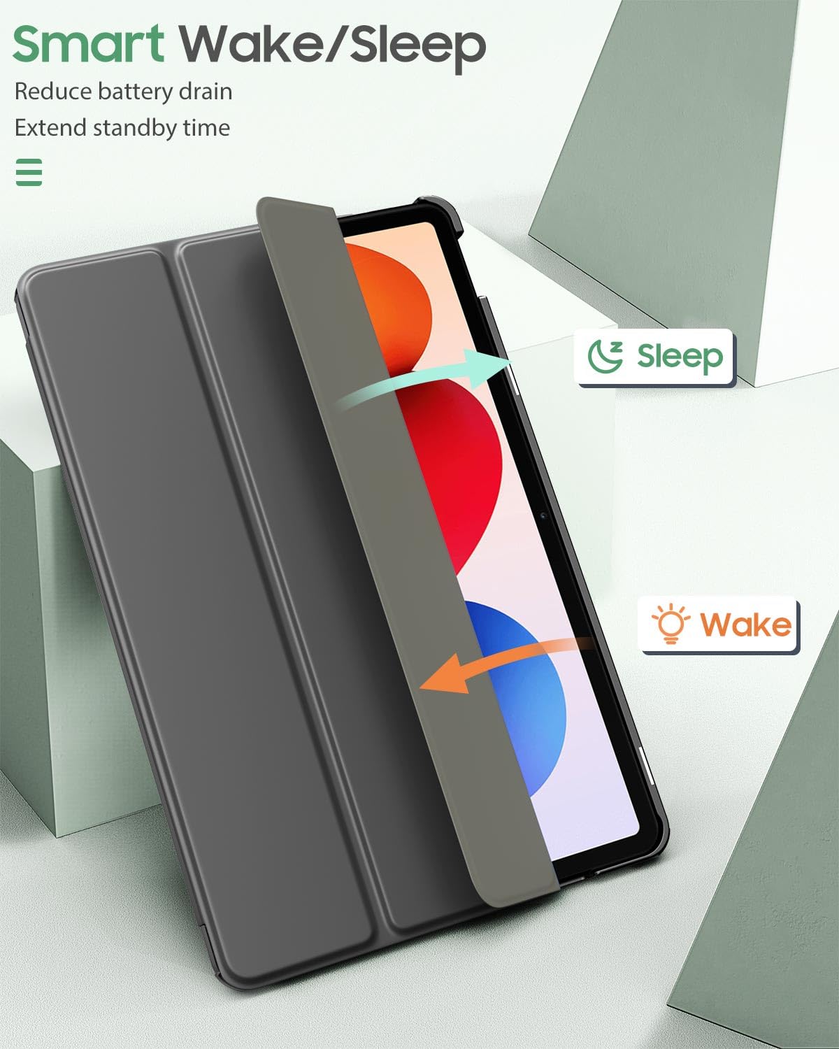 MoKo Case for Xiaomi Redmi Pad 2 Pro 12.1 Inch 2025, Ultra Thin
