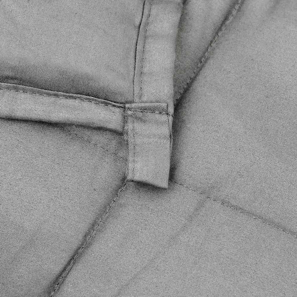 vidaXL Couverture lestée Grise 120x180 cm 5 kg Tissu, Couverture lestée pour l'anxiété