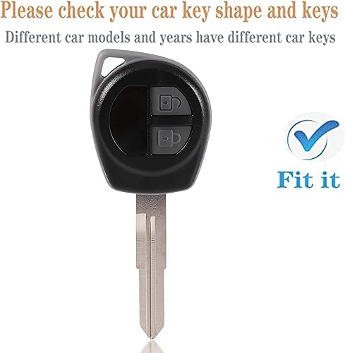 Miniatura 2 de Funda para llavero Suzuki, funda protectora de TPU para llavero Suzuki Vitara Swift Ignis SX4 Liana Alto (negro)