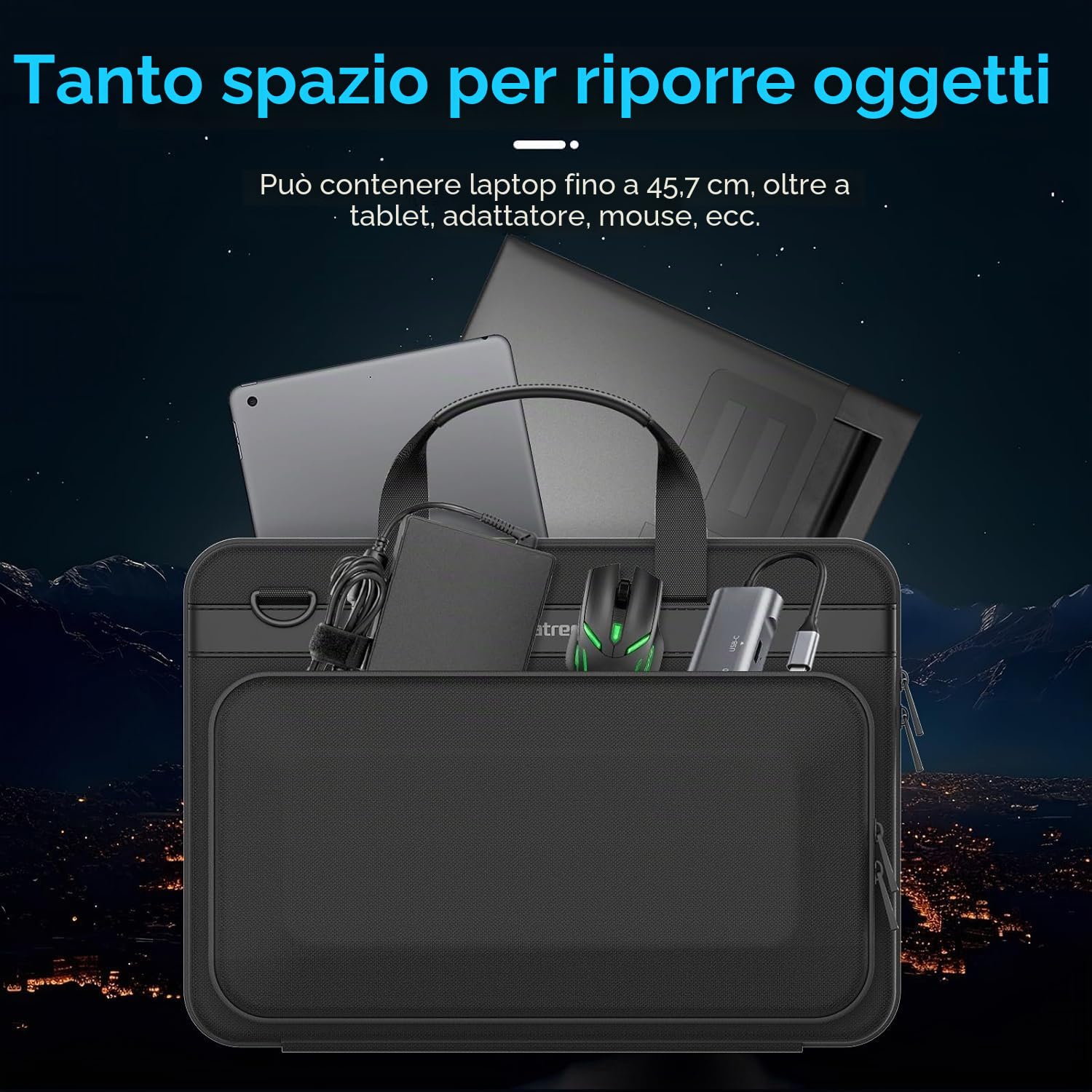 Smatree 17-18 pollici Laptop Case Borsa rigida compatibile con 18 pollici Alienware m18, per 17,3 pollici Alienware x17 R2 / m17 R5 Gaming Laptop Custodia rigida (A800XL)