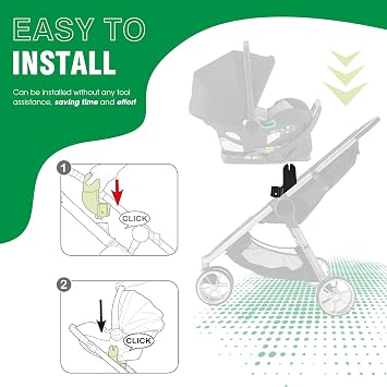 Car Seat Adapter for Stroller Compatible with Baby Jogger (City Go/City Select) & Graco Car Seats City Select Stroller Accessories Car Seat Adapter for Stroller Nylon, Black