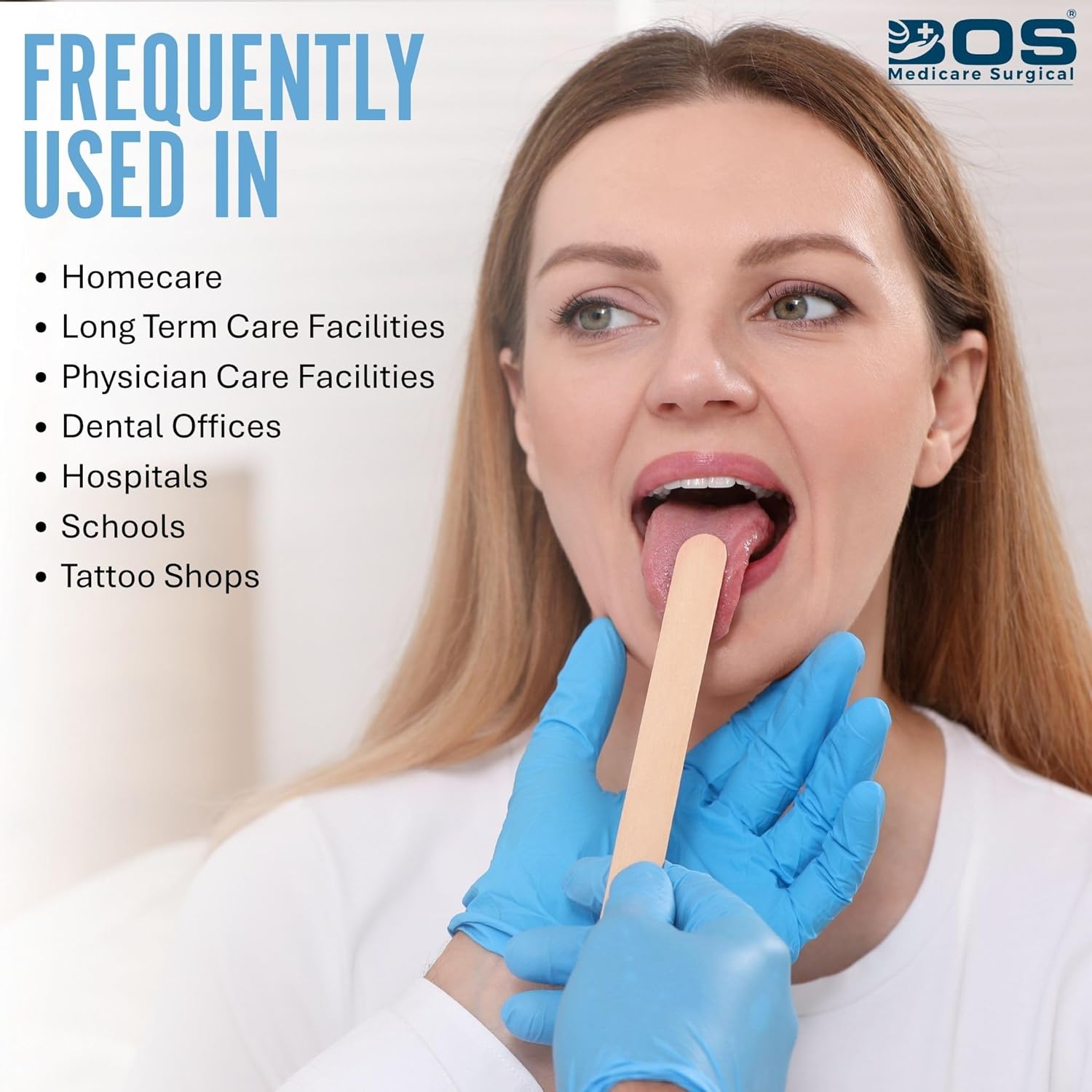 Bose Medicare Surgical Wooden Tongue Depresser | Sterile disposable 6 inch oral examination stick | Smuchwood tongue spatula for doctors, dentists, ant, waxing and craft use | 100 pc pack Bose Medicare Surgical Wooden Tongue Depresser | Sterile disposable 6 inch oral examination stick | Smuchwood tongue spatula for doctors, dentists, ant, waxing and craft use | 100 pc pack