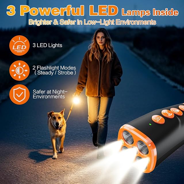 Foto 2 de 8 de Dispositivo ultrasónico anti ladridos para perros, recargable con 5 modos