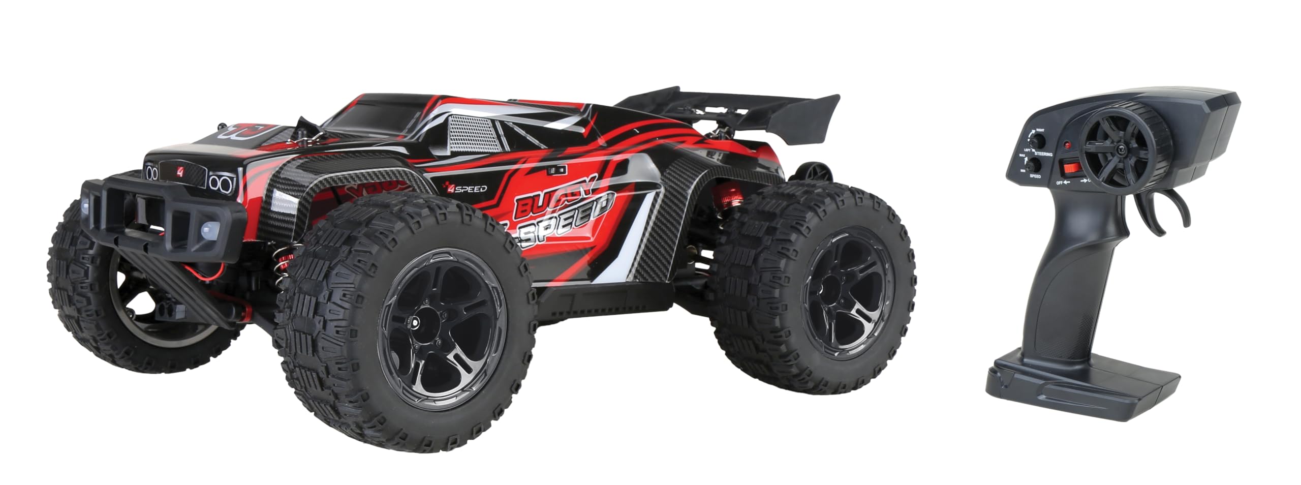 4Speed – Buggy X-Speed 1:10 – Buggy Radiocomandato fino a 45 km/h – 4 Sospensioni – 2,4 GHz – Scala 1:10 – Batteria Inclusa – Giocattolo RC Bambini/Adolescenti da 14 Anni