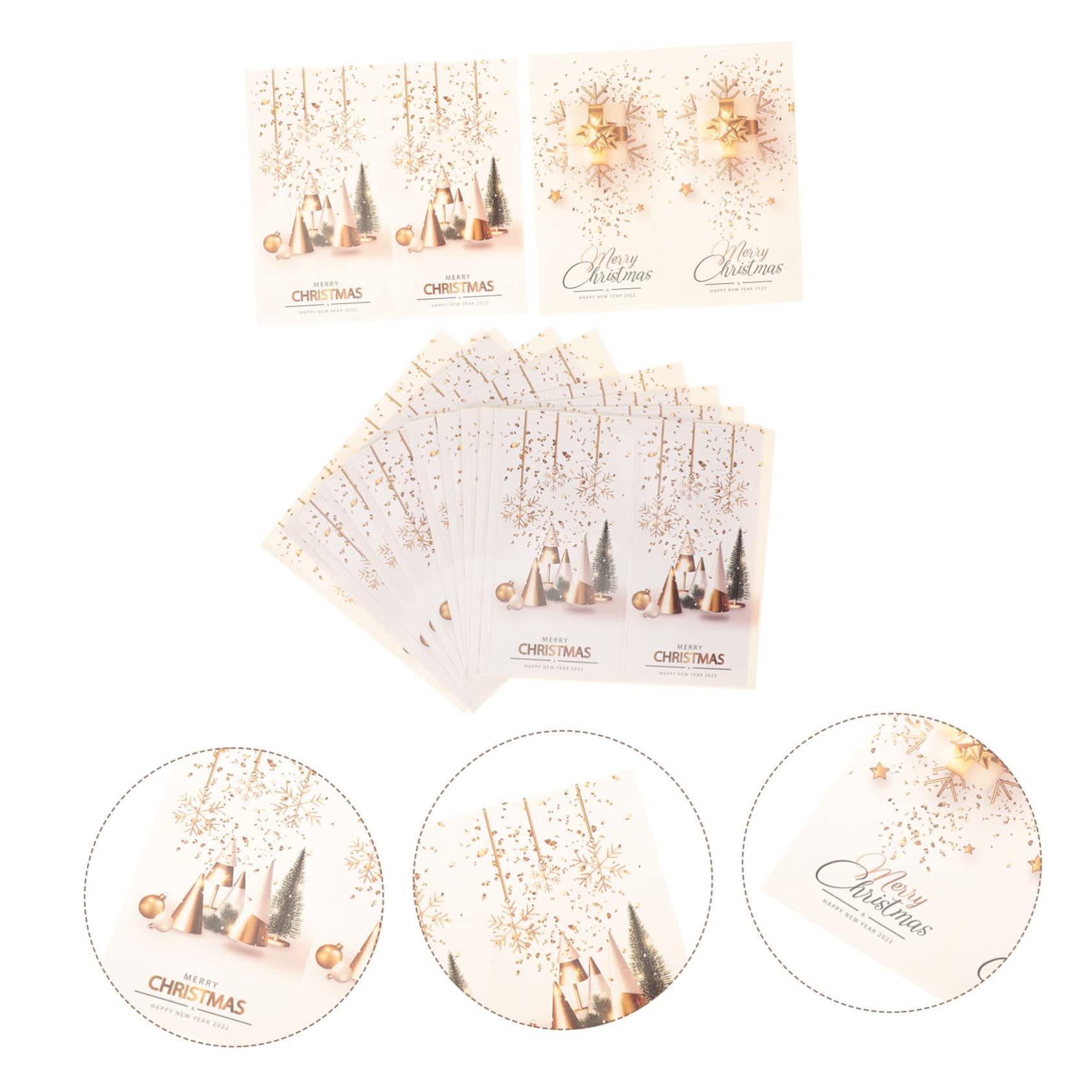 TEHAUX 200pezzi Adesivi Decorativi Per Sigillare Scatole e Regali Etichette Natalizie Retro Per Embellire Confezioni Per e Speciali