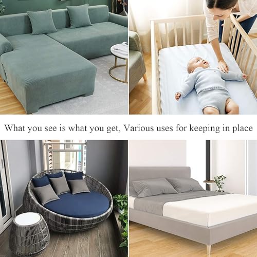 Miniatura 5 de ACEDÉCOR Correas de sábanas, clips para sábana bajera debajo del colchón para mantener las sábanas en su lugar, correas de soporte de sábanas para