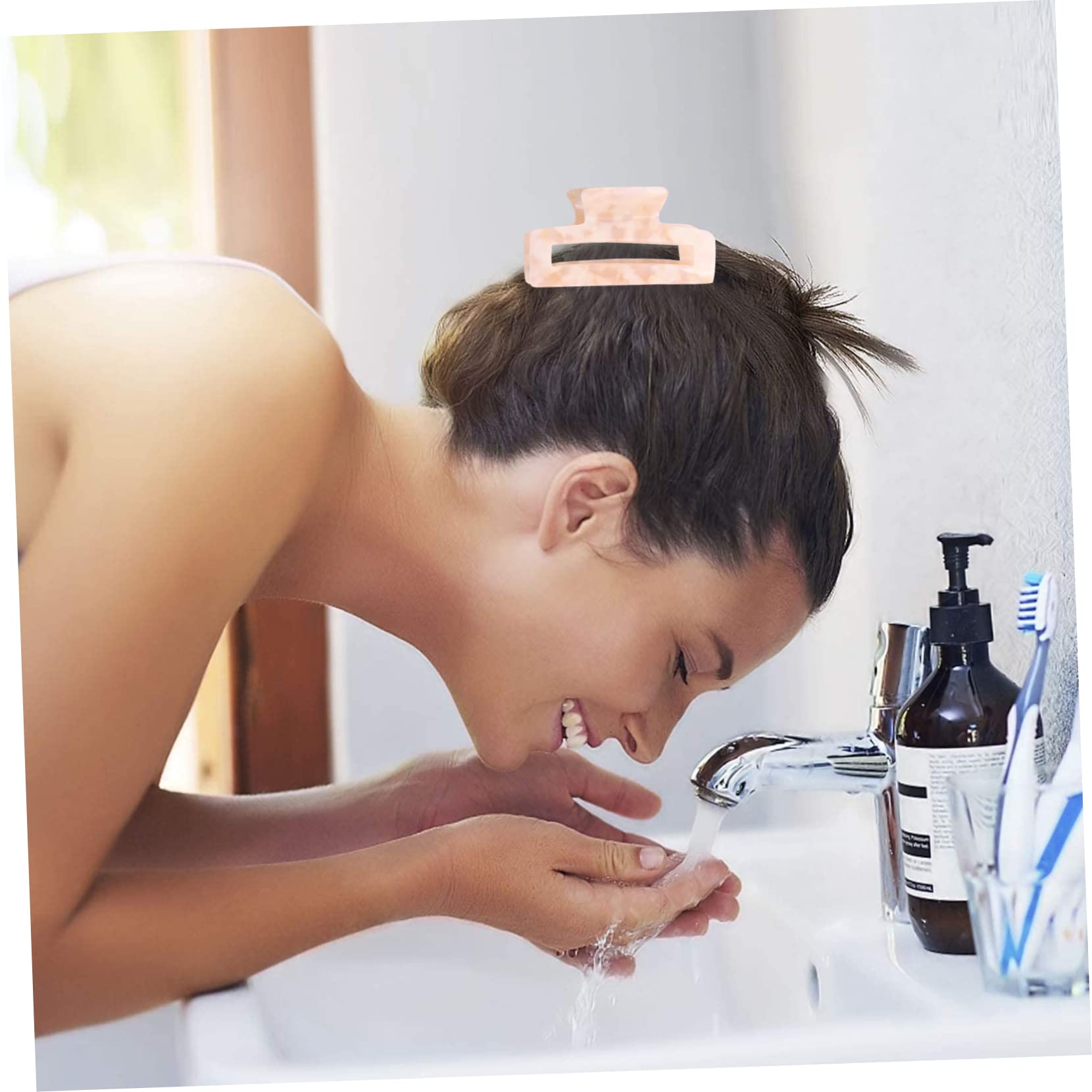 Beavorty 12stücke Haarspangen Clips Große Haarklammern Für Damen Für Makeup Bad Oder Styling Geometrisches Design Champagner Starker Halt Für Verschiedene Haarstyles