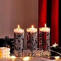 Vista 7 de Tondiamo 24 piezas de perlas artificiales para velas flotantes, perlas de imitación, guirnalda de cuentas, decoración de centro de mesa para Negro