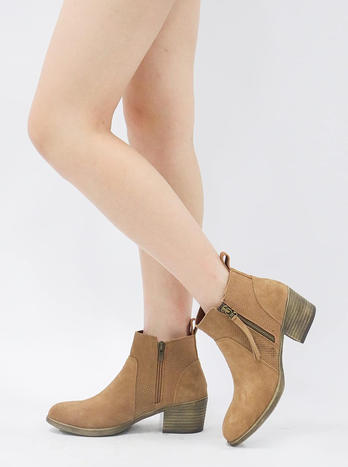 Vepose Women's Suede Leather Ankle Boots - Image 2