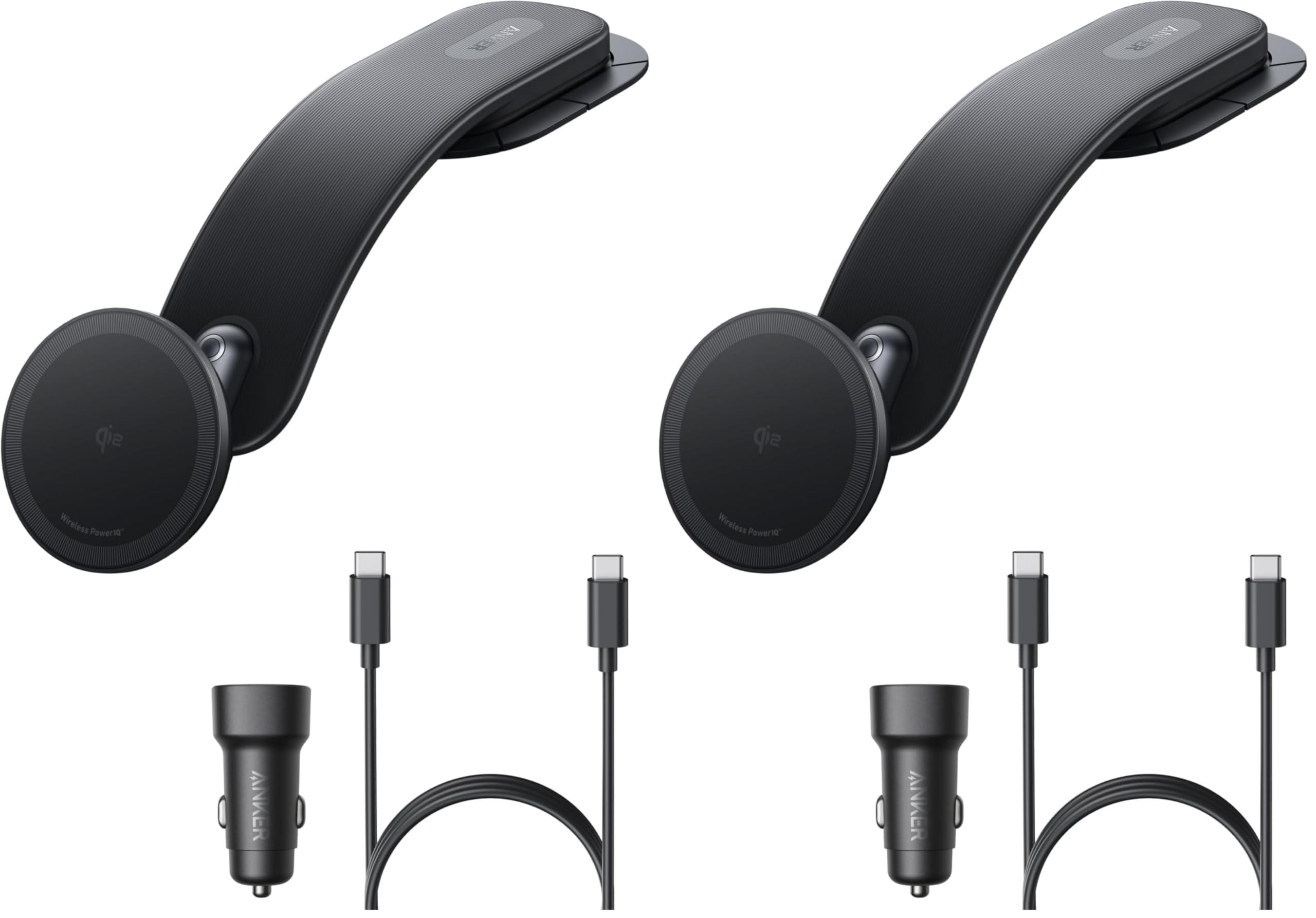 Anker 苹果iPhone16 Nano Car Mount (着脱式パッド) 360°回転 最大45°まで傾けられる 180°まで調整 形状記憶が可能な高耐久設計 iPhone 16/15/ 14 / 13 / 12シリーズ