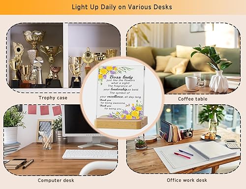 Miniatura 7 de Regalos de agradecimiento para dama jefa de 6 x 4 pulgadas, decoración de escritorio, regalos de cumpleaños, regalo de oficina, regalos de