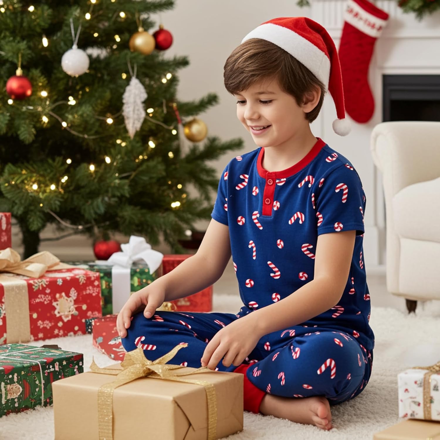 PATPAT Bamboo Viscose Pajamas Sets for Boys Girls Kids Toddler, 3 Pack Shorts & Pants Sleepers, Ultra-soft Snug Fit Pjs 2-12Y - Image 2