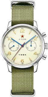 Mens Watches 1963 40mm Manual Winding Seagull ST1901 Movement Aviation Chronograph Pilot's Watch Mechanical Sapphire Glass Stainless Steel Case