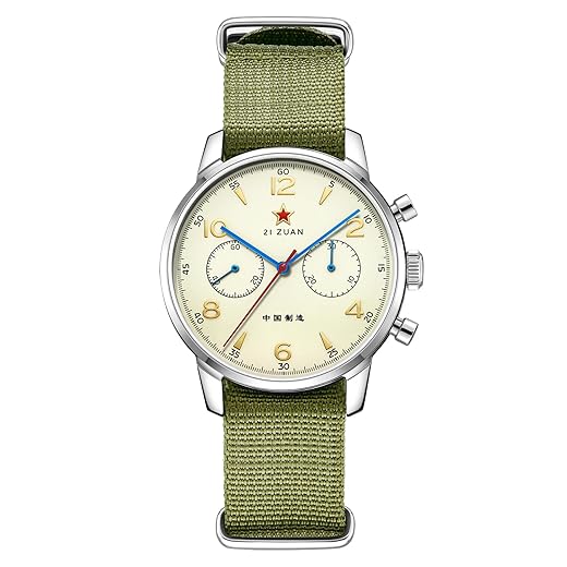 Relógio masculino clássico de 40 mm com cronógrafo piloto com movimento de gaivota 1963 ST1901, relógio de movimento mecânico, vidro safira, espelhado, caixa de aço inoxidável