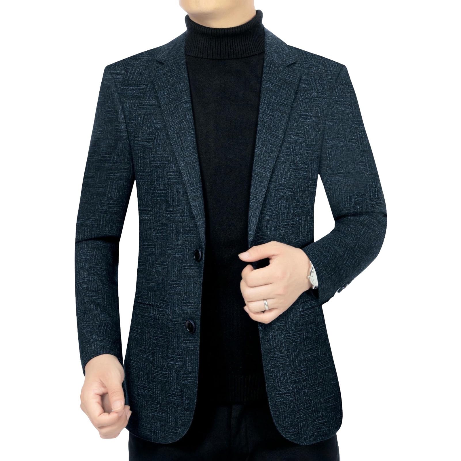 Blazer pour homme coupe ajustée veste chic de bureau - 7
