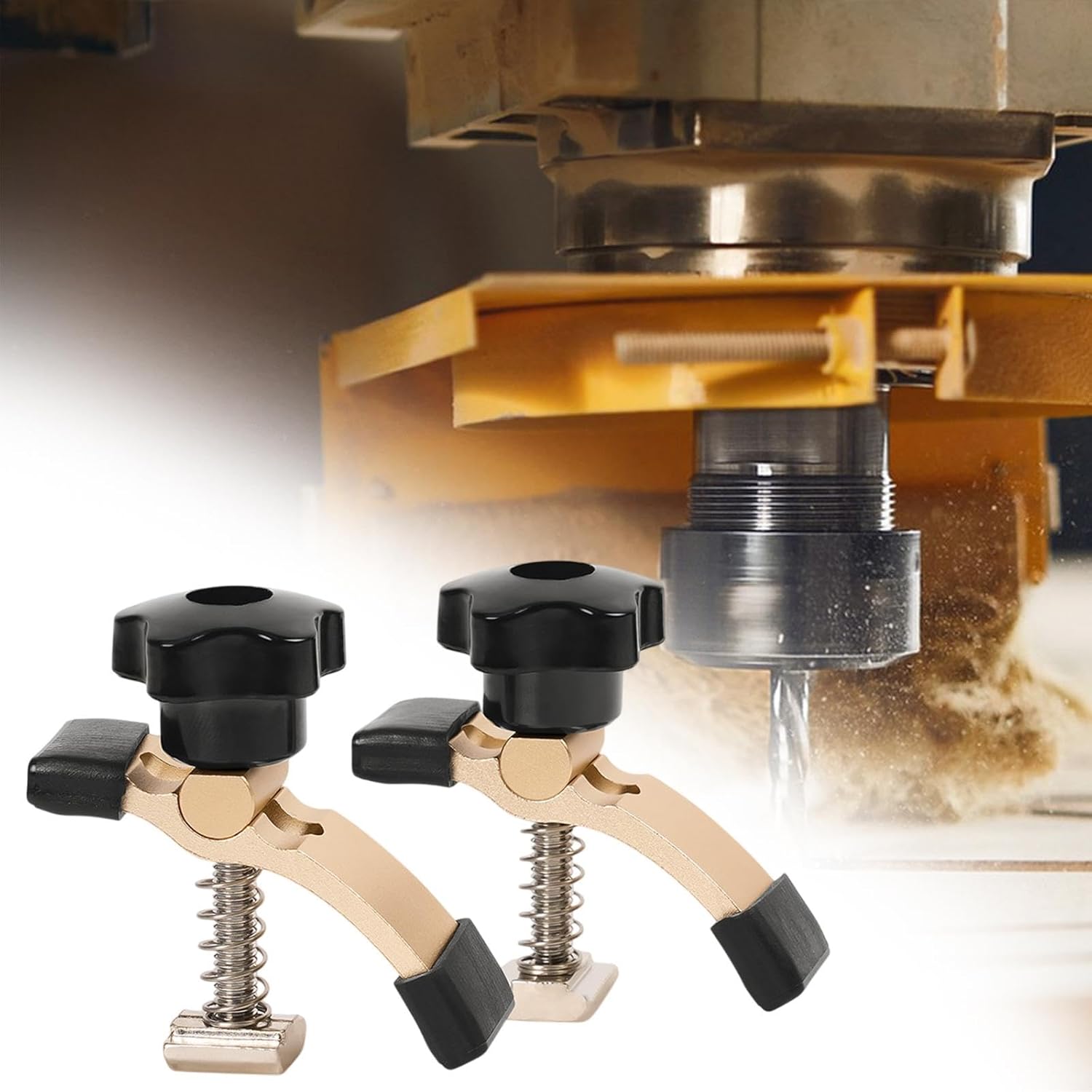 2Pcs T Rail Clamping Clamps Metal Arched Press Plate Clamps