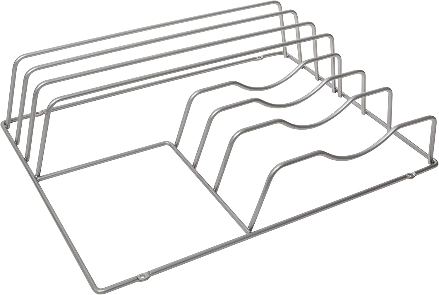 Knape & Vogt Real Solutions 15" Pot & Pan HOLDER, Organizer Rack For Cabinet, Frosted Nickel Finish