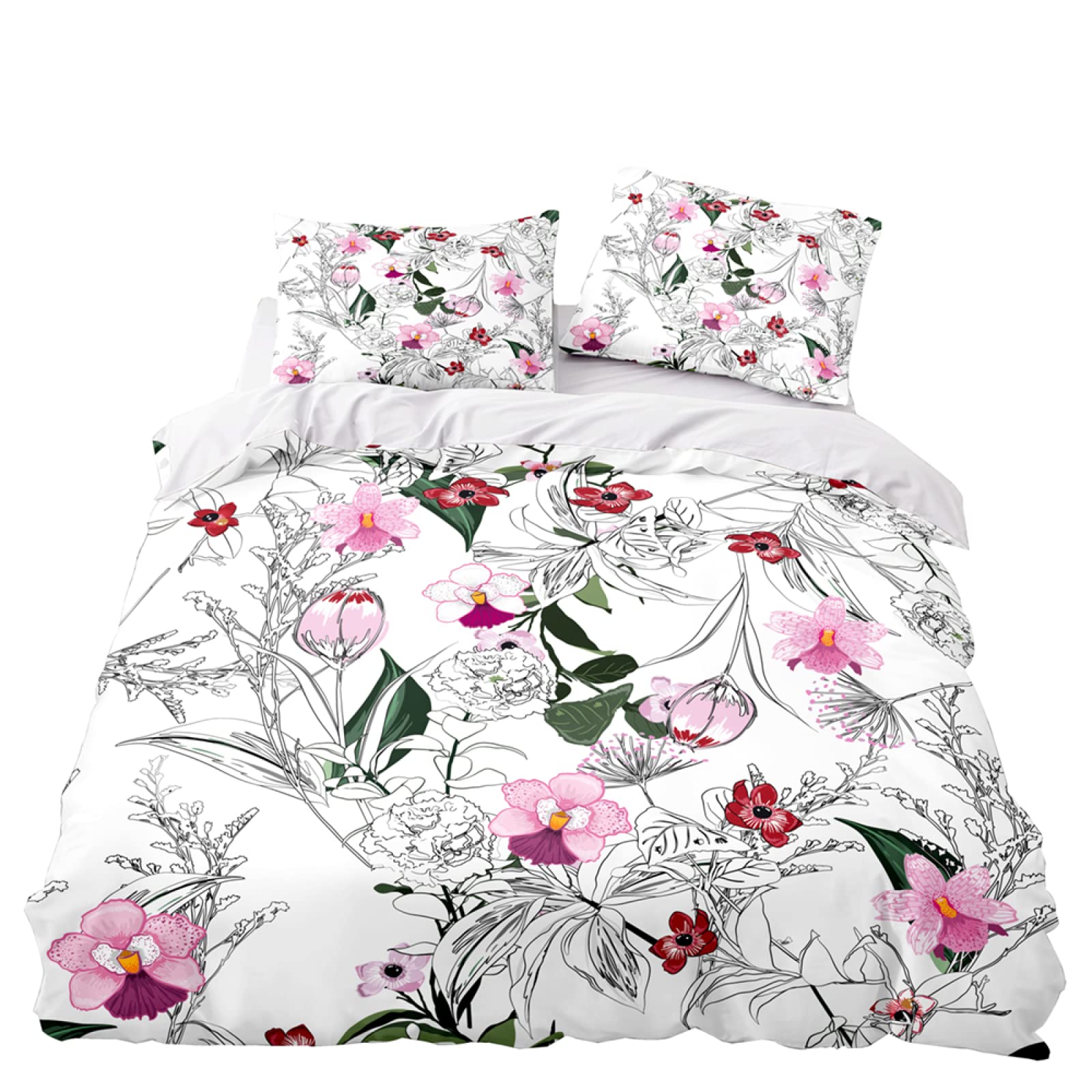 Housse de couette 90x190 fille garçon parure de lit microfibre 1 taie ado