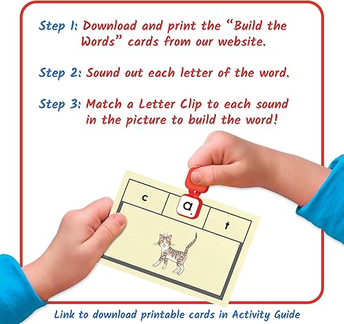 Miniatura 3 de hand2mind Learn My Letters - Clips de motricidad fina, actividades de pinzas para la ropa para niños, práctica de letras para preescolares, juguetes