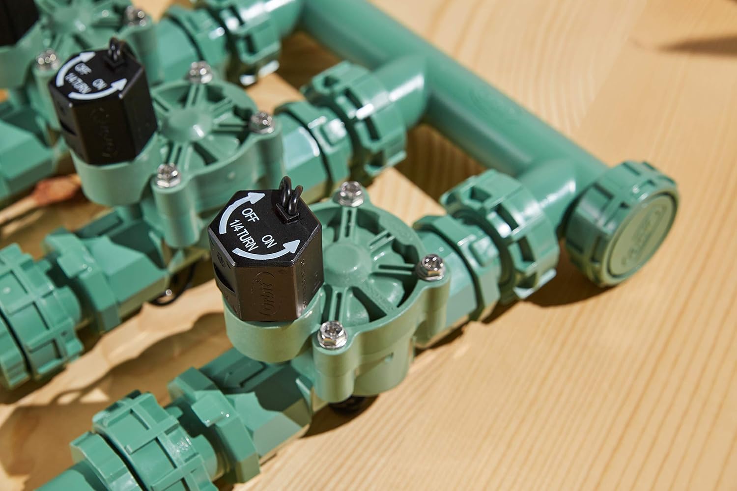 Orbit 3 Pack Irrigation Valve Manifold System - Three Valves