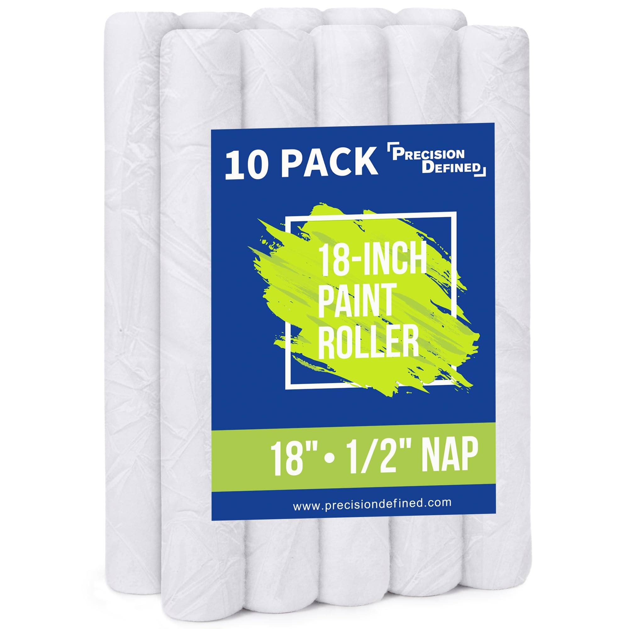 Precision Paint Roller Covers - 6-Pack Refills -6 Precision Paint Roller Covers - 6-Pack Refills -6