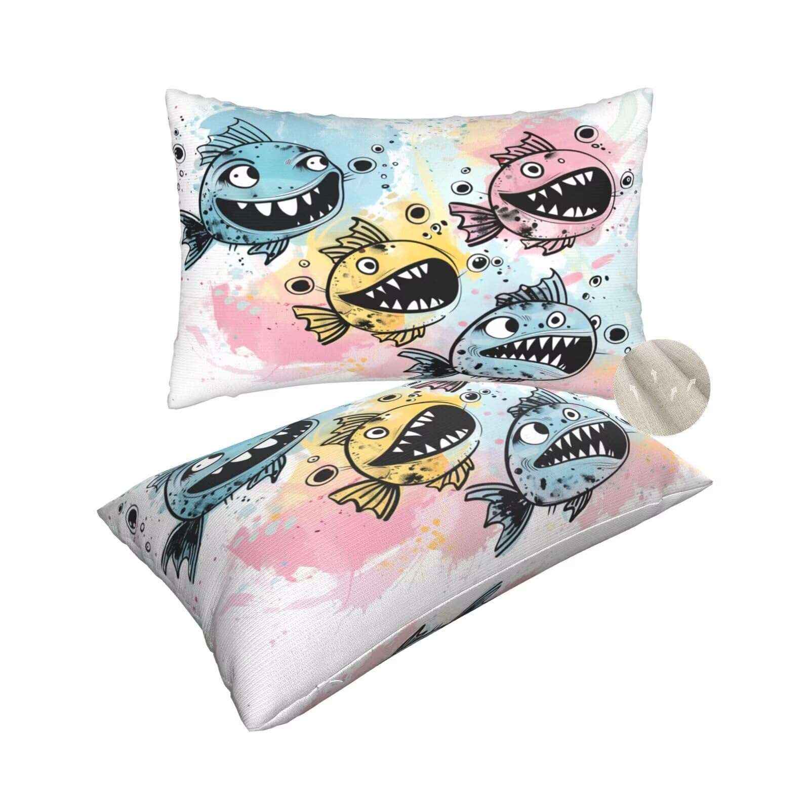 Housse coussin 50x70 cm dessin animé pour égayer un canapé de salon