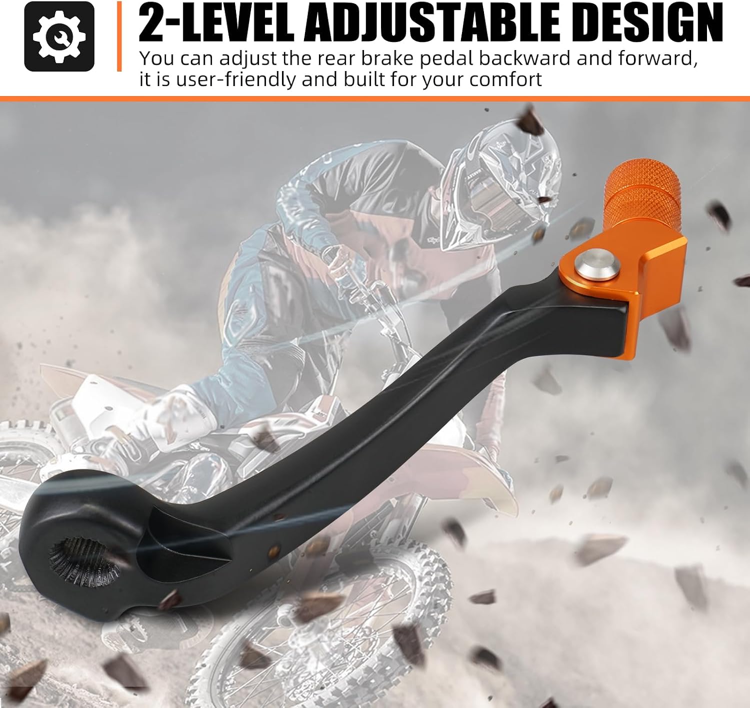 NICECNC Motorcycle Shifter Lever Compatible with KTM 690 Enduro R 14-18 125-500 SX SXF XC XCF XCW XCF-W EXC EXC-F TPI 6D Six Days 2004-2023,Aluminum See Fitment
