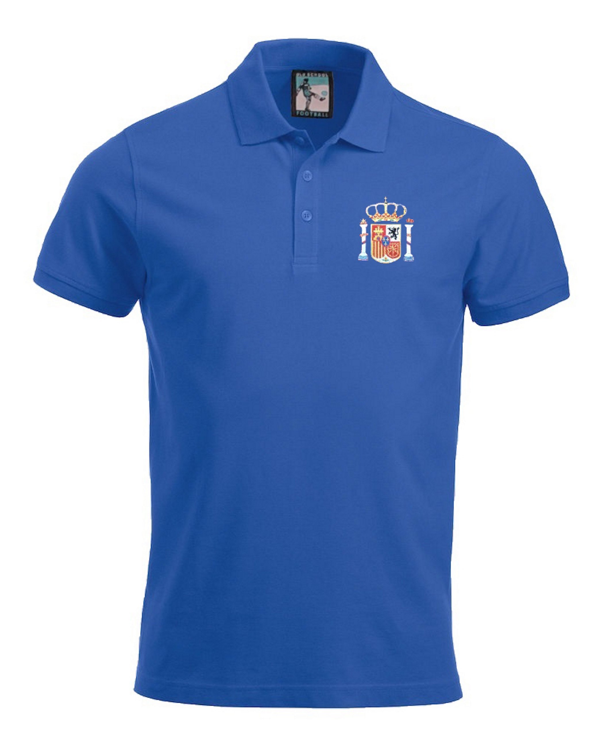 Spain Retro Football Polo Embroidered Logo