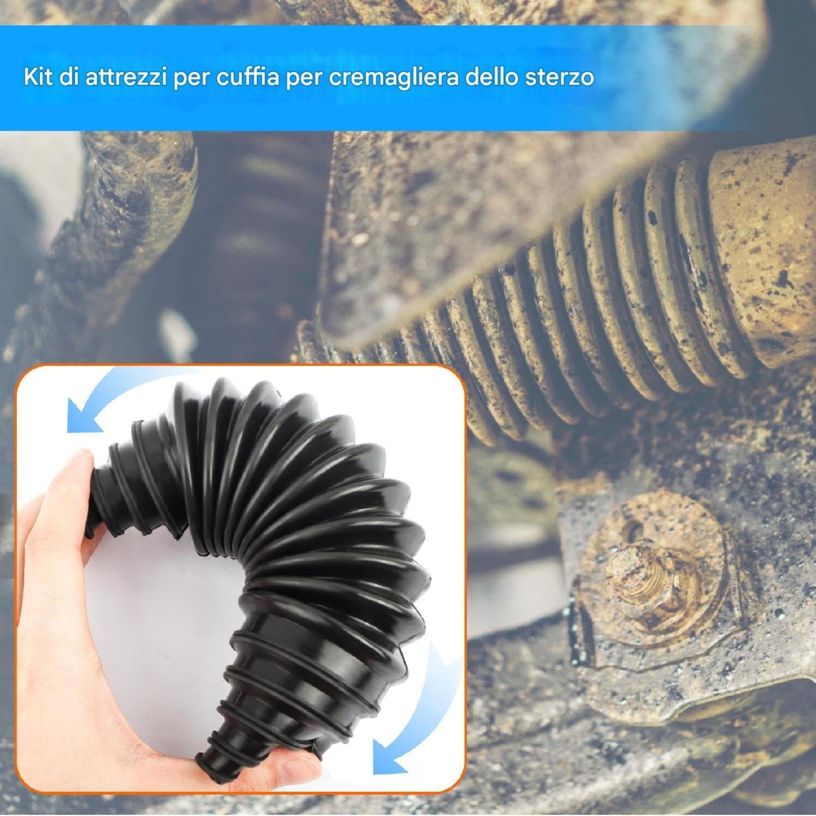 Soffietti dello sterzo - Cuffia del portapacchi per la riparazione del anteriore | Parapolvere flessibile con kit multipezzo e design sicuro con morsetto elastico per manutenzione auto, assist