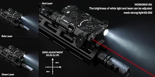 Miniatura 6 de QIRUIMY Nylon Plastic Airsoft OGL Box Tactical Aiming Laser Sight, 7 Modes with Red Laser+White Light+IR Laser, for AEG GBB CQB Picatinny Rail