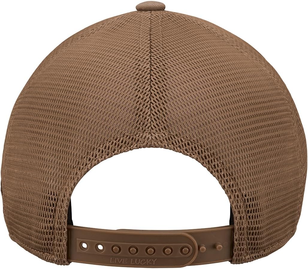 Black Clover Hardy 6 Unisex Adjustable Hat, 5-Panel Mesh Snapback, Curved Brim, Black