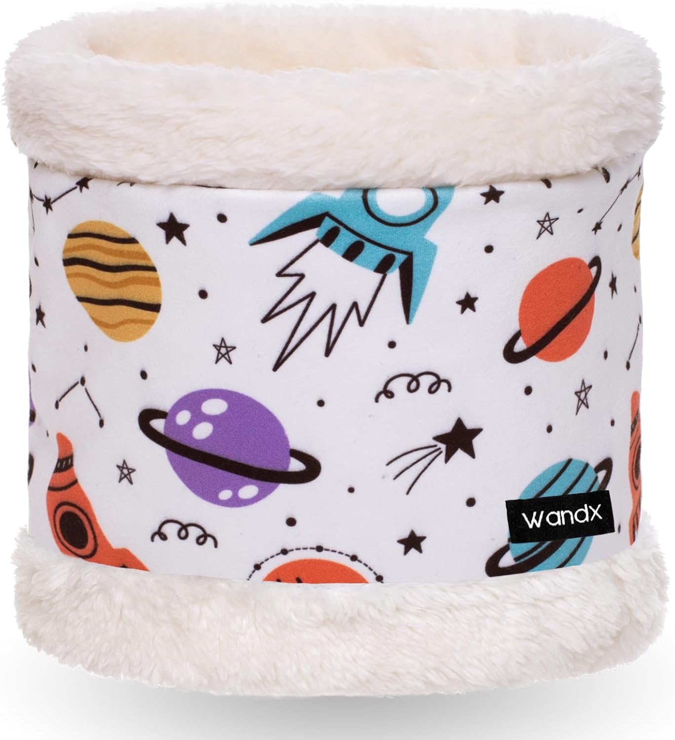 Wandx Kids Neck Gaiters Winter Cute Print Fleece Lined Neck Warmer Windproof Face Cover for Boys Girls