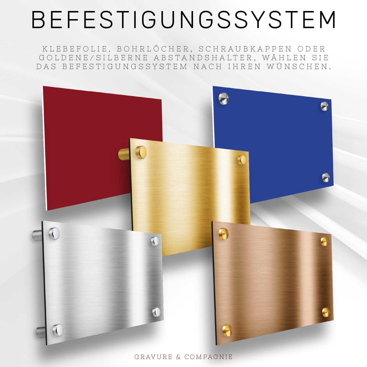 Individuelle PVC Praxisschild/Firmenschild – Gravierte Tafel für Arzt, Pflegekraft, Anwalt oder Unternehmen – Personalisierbar in Größe, Farbe, Text und Logo (Glanzgold Metallic)