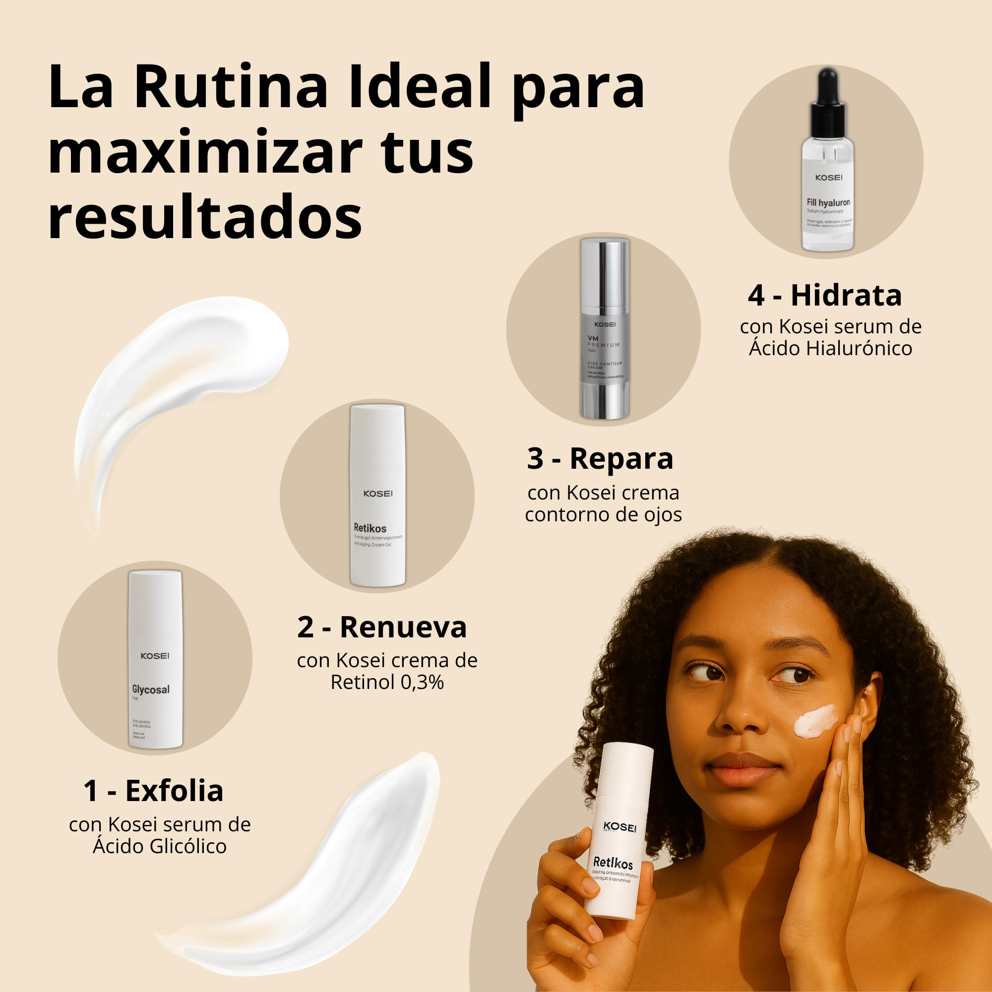 KOSEI | Crema Con Retinol | Reduce los Signos del Envejecimiento | Repara e hidrata piel sensible | Anti-imperfecciones | Crema con retinol para la cara | Retinol 0.3% | 50ml