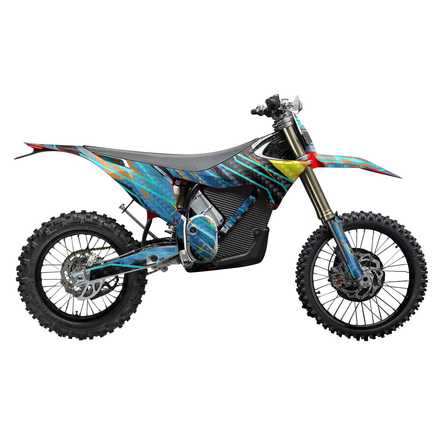 Carbon Fiber Stark Varg MX 2023-2025 Graphics Kit Wrap - Immolation - Varg MX Skin - Premium 3M Vinyl Protective Wrap Decal Cover - Easy to Apply | Crafted in The USA by MightySkins