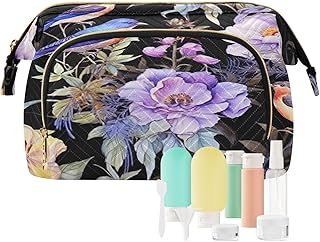 Kigai Flowers Birds Makeup Bag Cosmetic Bag f...