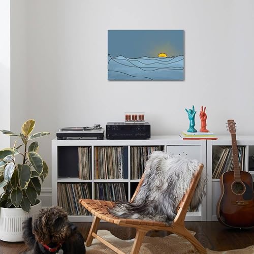 Miniatura 4 de Trends International LINE AND BRUSH - Landscape Line Sunset Canvas Wall Poster