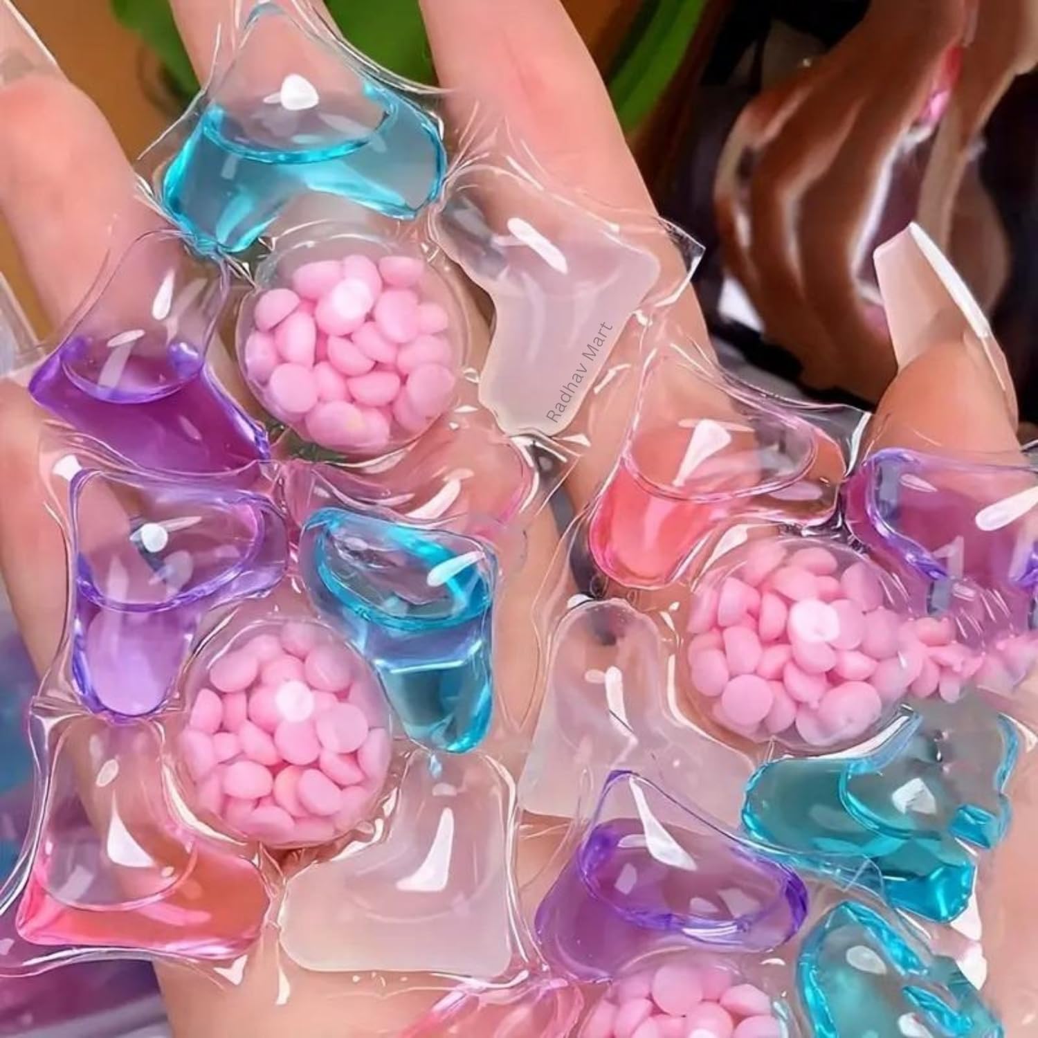 Radhav Mart 5-in-1 Dissolvable Magic Laundry Pods for 10 Washes | Tough Stain Fighter for Top & Front Load Machines | High Efficiency With Long-Lasting Fragrance | Floral Aroma & Eco-Friendly 1