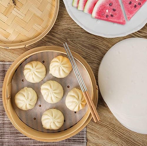 Miniatura 5 de Papeles de pergamino para freidora de aire, juego de 100 unidades (disponibles en 6/6, 5/7/7, 5/8/8, 5/9/10 pulgadas), Blanco