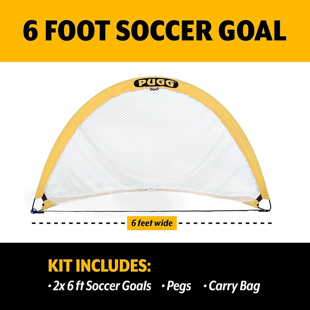 Amazon | PUGG 6フィート ポップアップサッカーゴール、ポータブル Amazon | PUGG 6フィート ポップアップサッカーゴール、ポータブル